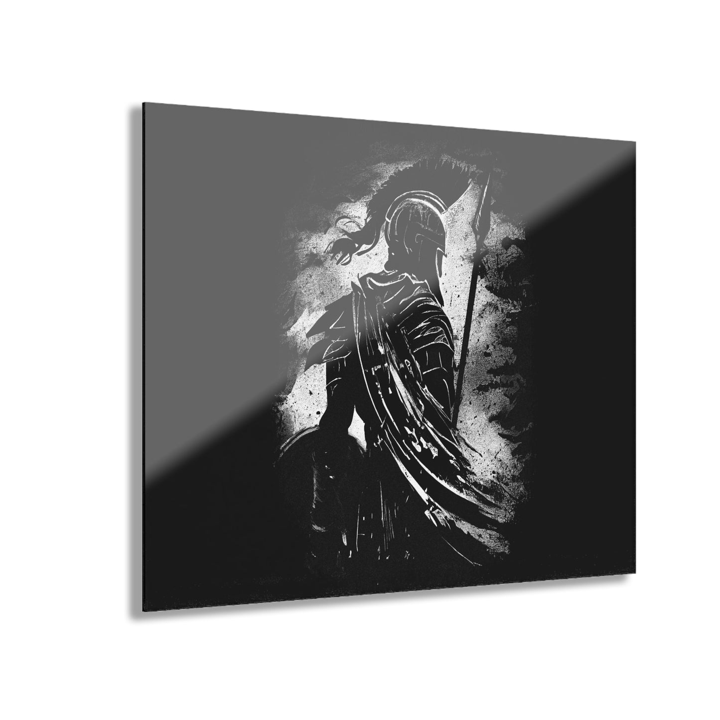 Heroic Knight Acrylic Wall Art, Fantasy Decor, Modern Home Wall Art, Perfect for Gaming Room, Unique Gift, Cleat Hanging Art