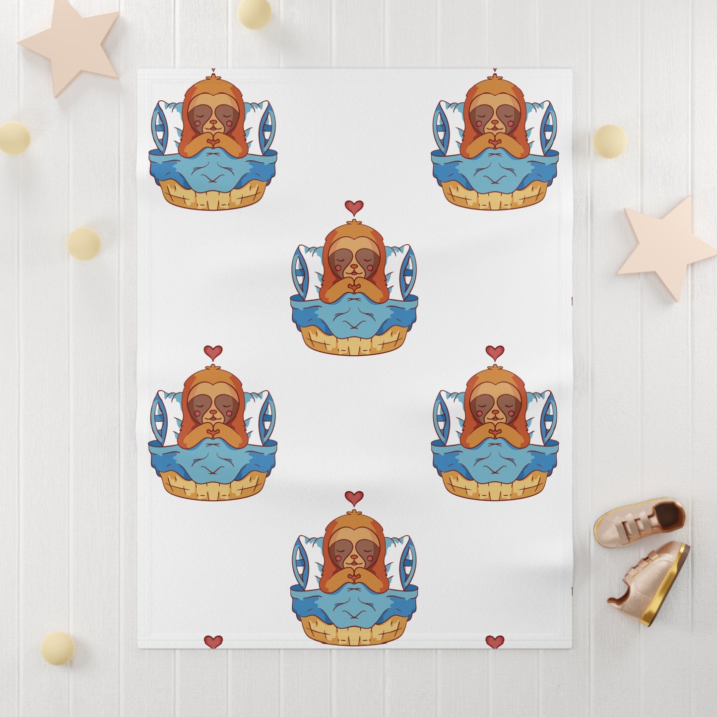 Cozy Illustrated Baby Blanket for Soft Snuggles, Nursery Decor, Baby Shower Gift, Infants and Toddlers, Cartoon Animals
