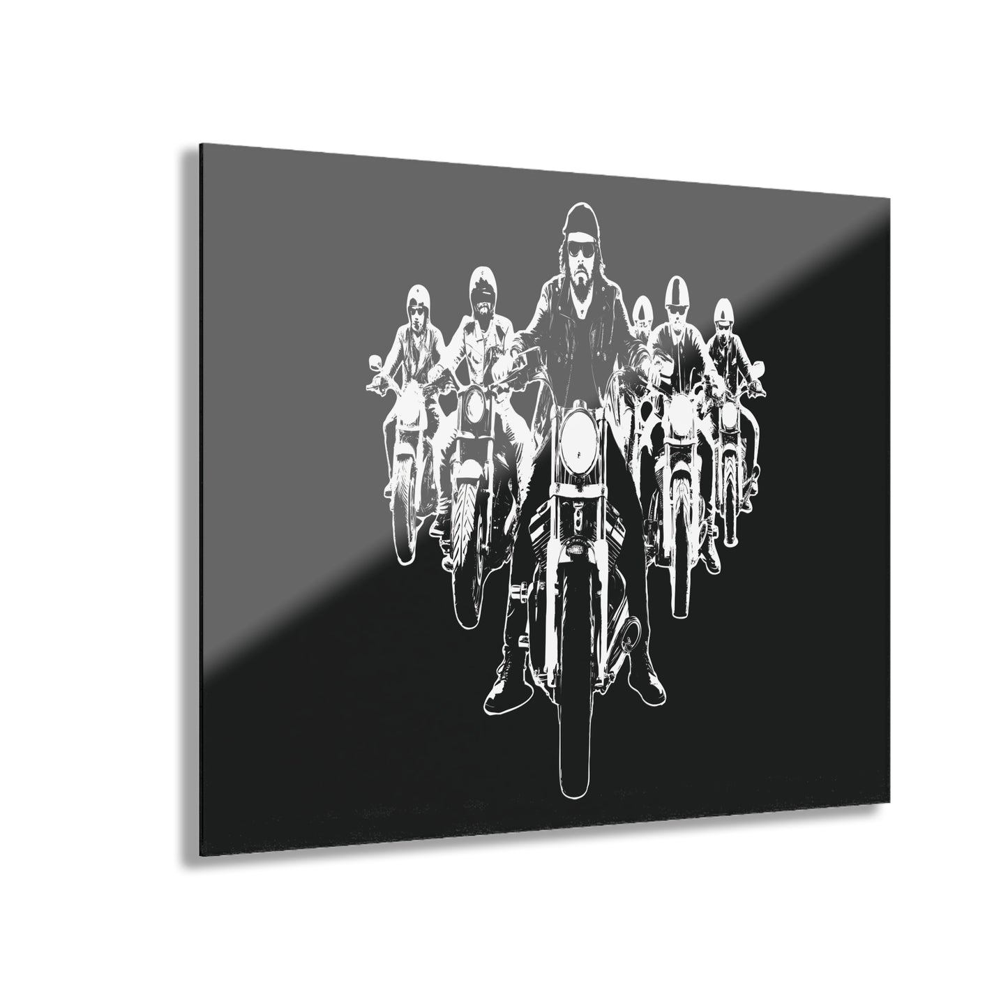 Acrylic Print Bikers Convoy French Cleat Hanging