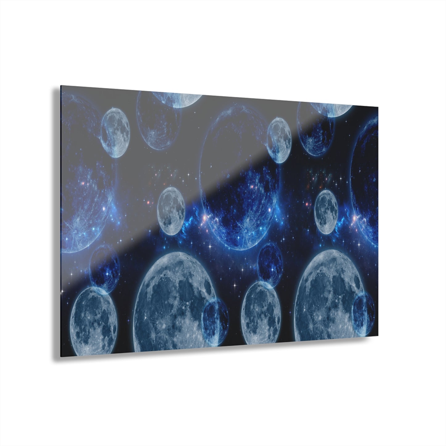 Moonlit Acrylic Wall Art Print - Celestial Decor, Luna Artwork, Space Lovers Gift, Modern Home Aesthetic, Gifting for Occasions