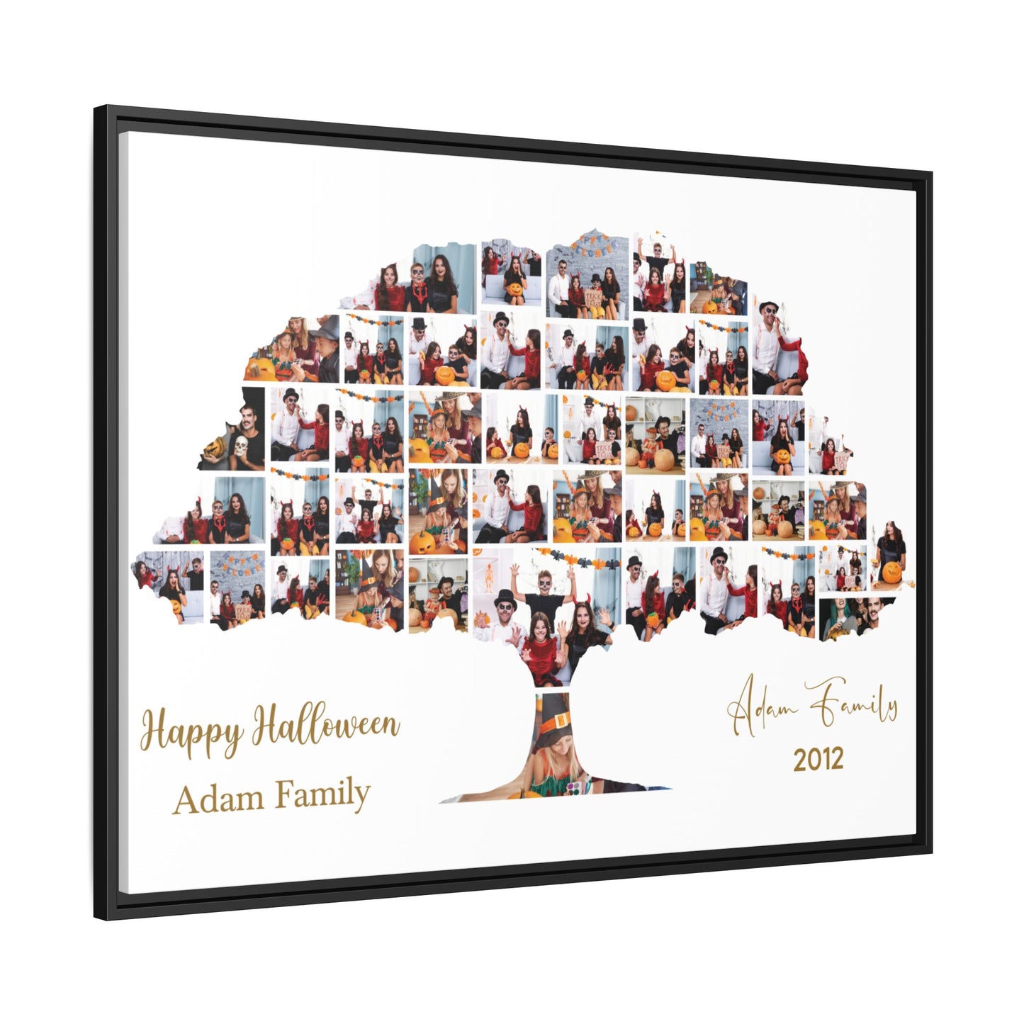 Personalized Family Tree Canvas Art, Home Decor, Family Gift, Custom Wall Art, Keepsake Decor, Holiday Decoration, Photo Collage