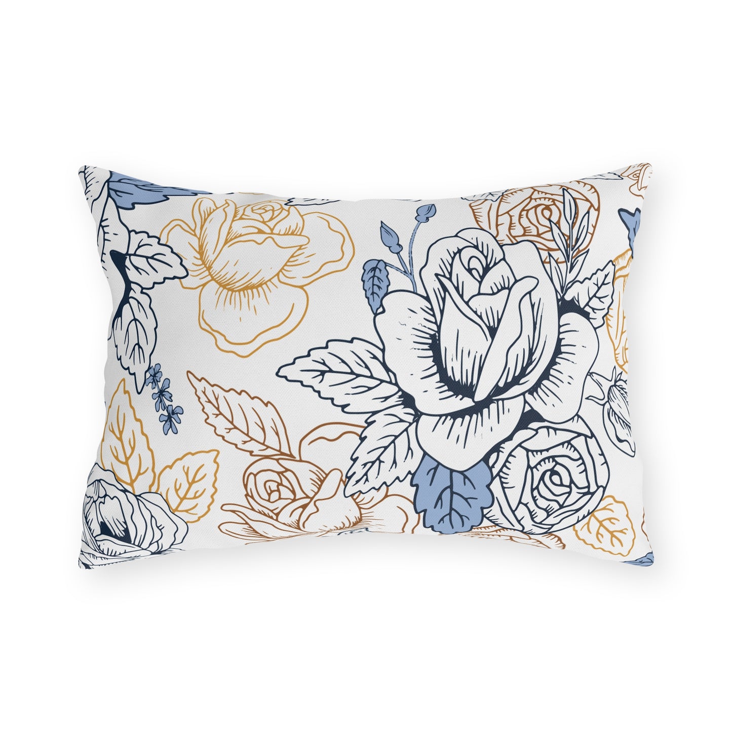 Elegant Floral Outdoor Pillows, Garden Decor, Throw Cushion, Patio Accessories, Home Decor, Spring/Summer Decor