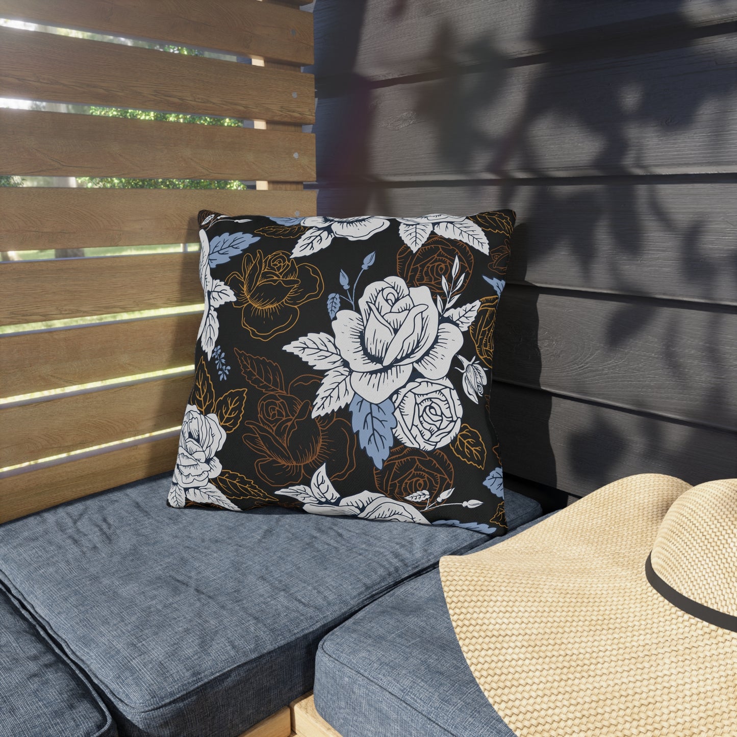 Elegant Floral Outdoor Pillows, Garden Decor, Throw Cushion, Patio Accessories, Home Decor, Spring/Summer Decor