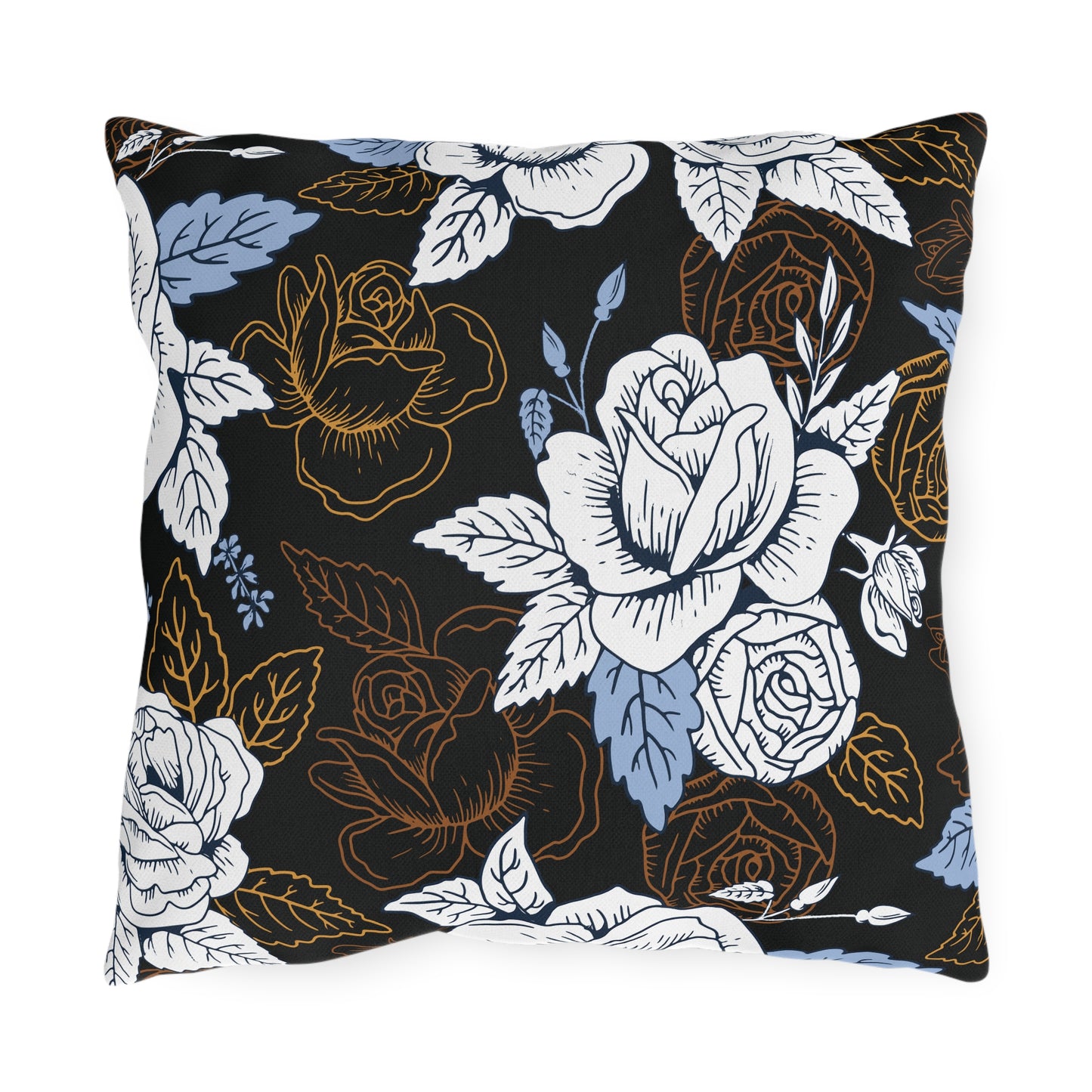 Elegant Floral Outdoor Pillows, Garden Decor, Throw Cushion, Patio Accessories, Home Decor, Spring/Summer Decor