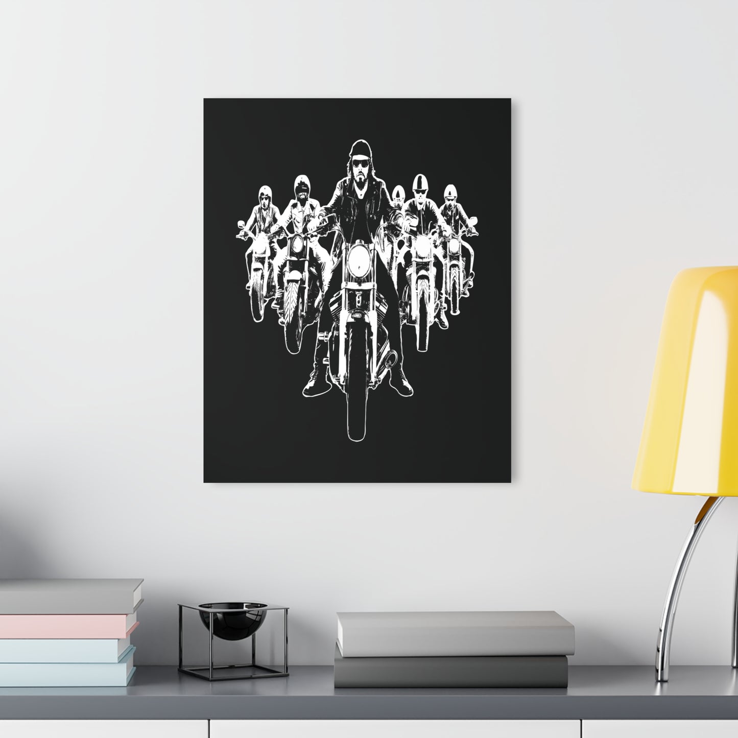 Acrylic Print Bikers Convoy French Cleat Hanging