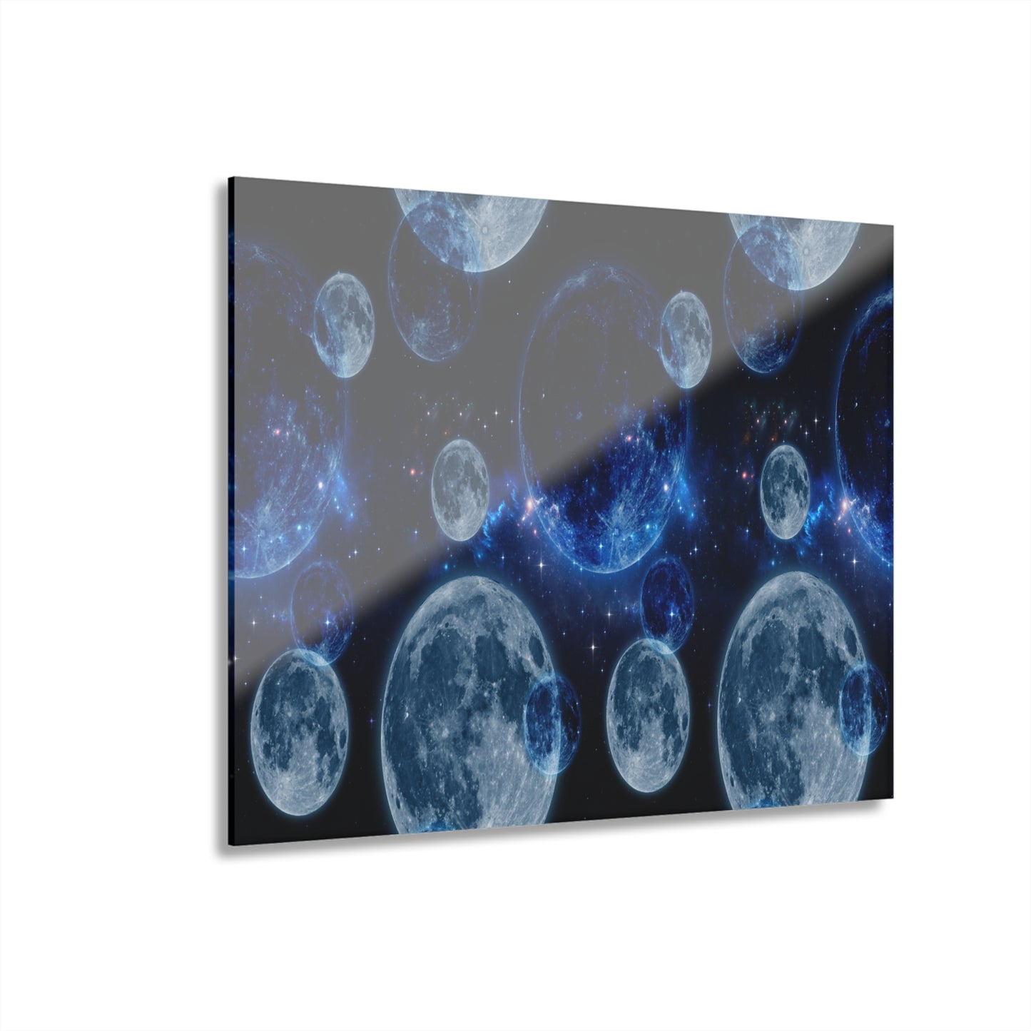 Moonlit Acrylic Wall Art Print - Celestial Decor, Luna Artwork, Space Lovers Gift, Modern Home Aesthetic, Gifting for Occasions