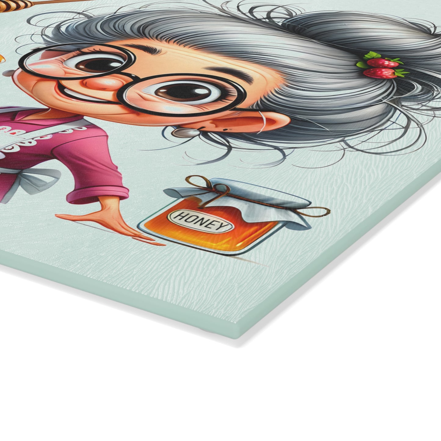 Charming Grandma Kitchen Cutting Board, Kitchen Decor, Cooking Gift, Unique Housewarming Gift, Chef Cheat Sheet Glass Board