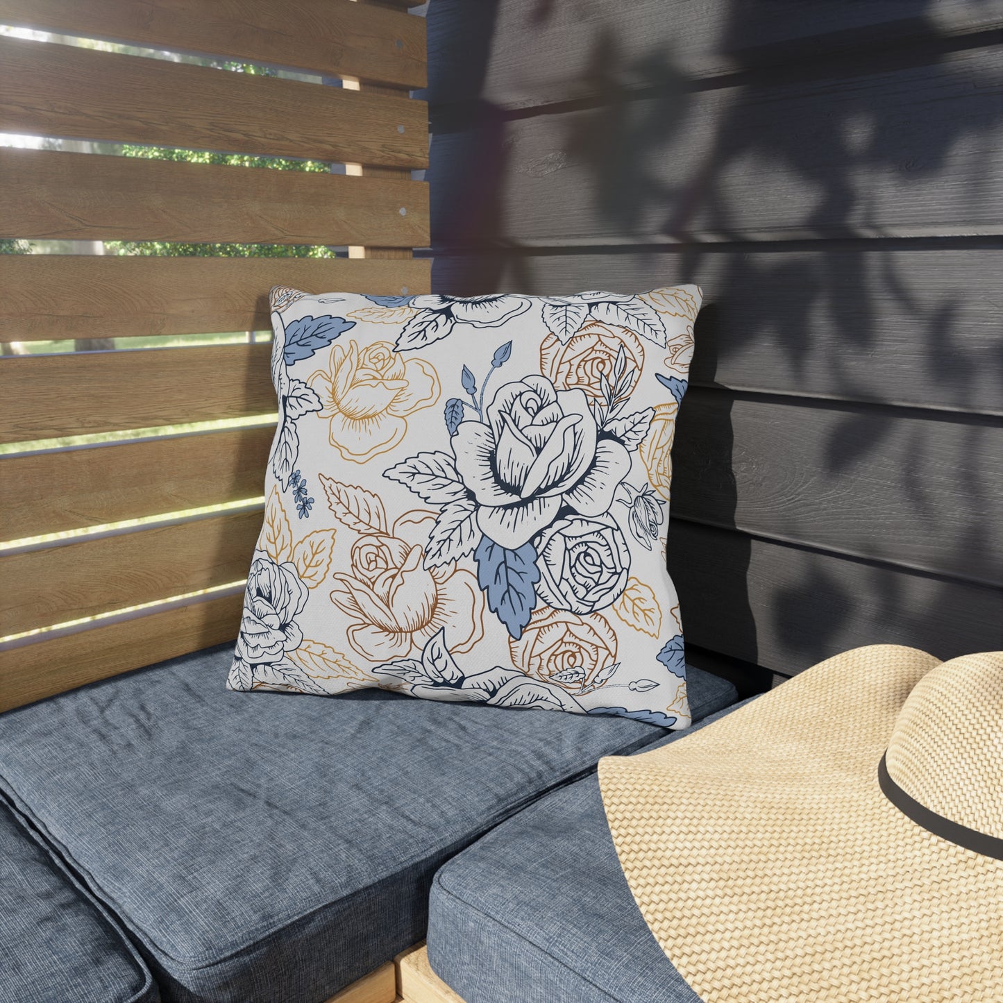 Elegant Floral Outdoor Pillows, Garden Decor, Throw Cushion, Patio Accessories, Home Decor, Spring/Summer Decor