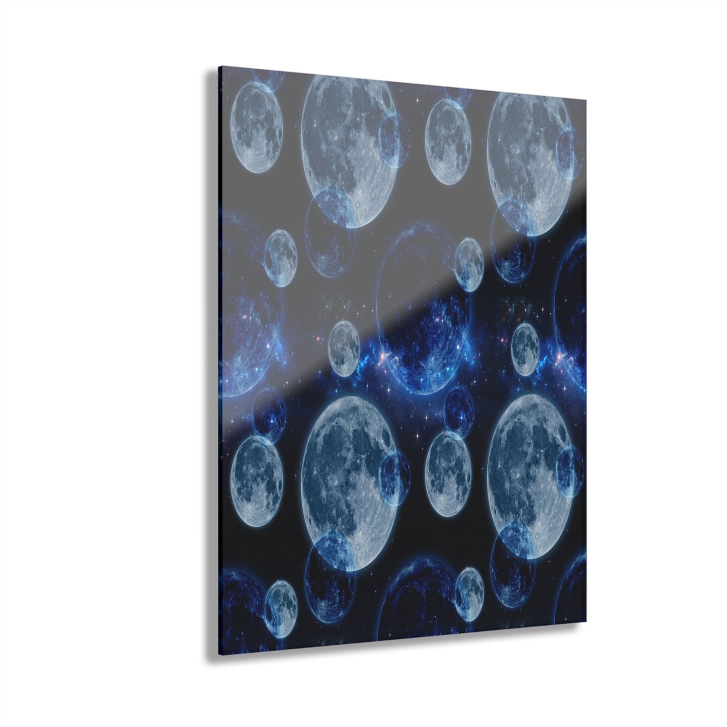 Moonlit Acrylic Wall Art Print - Celestial Decor, Luna Artwork, Space Lovers Gift, Modern Home Aesthetic, Gifting for Occasions