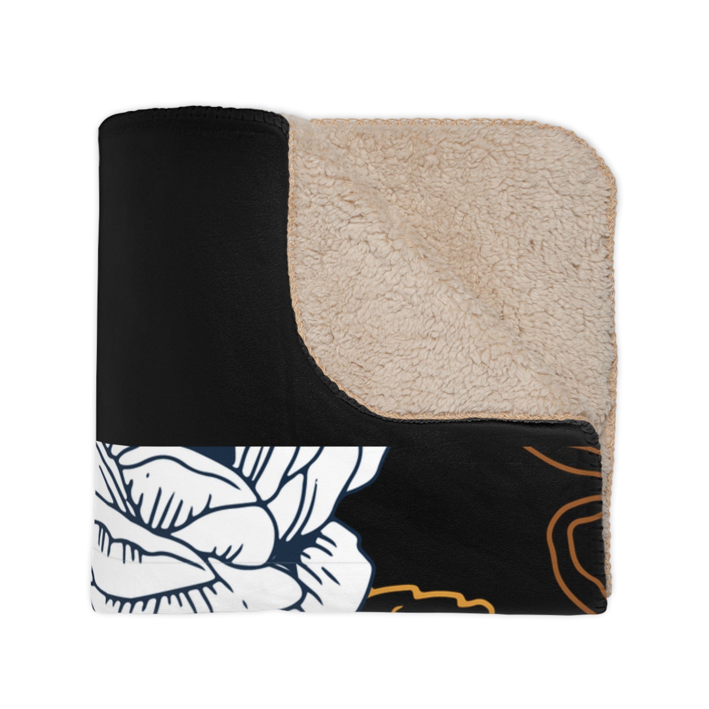 Cozy Floral Sherpa Blanket | Ideal for Home Decor, Gift for Her, Winter Comfort, Living Room Throw, Soft and Warm