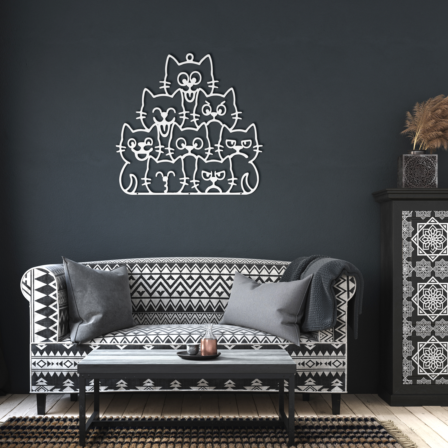 cat_faces_wall_decor_sign_White_Dark_Living_Room_Mockup.png