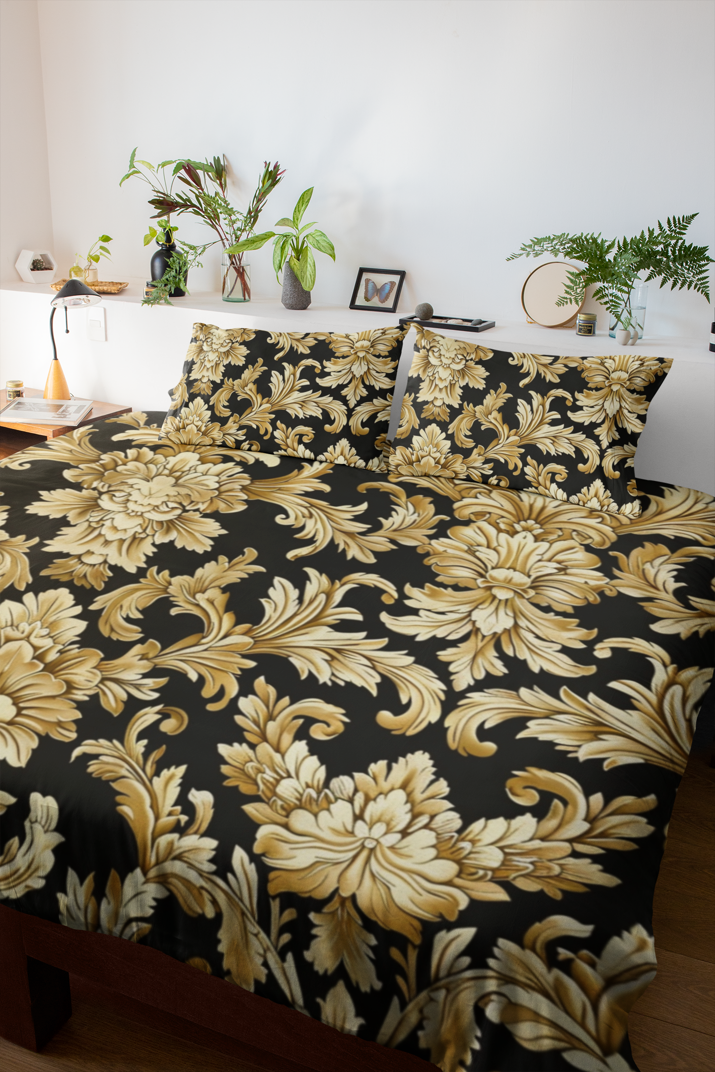 midnight gold bedding set