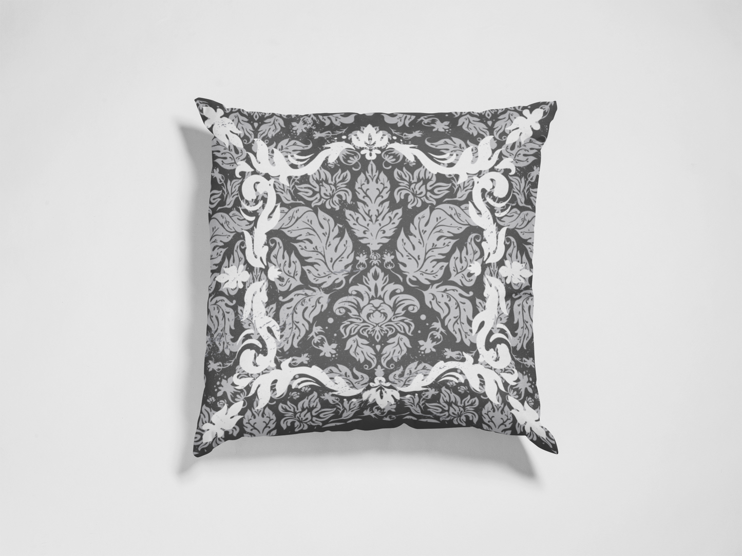 Elegant Damask Throw Pillow, Sophisticated Decor Cushion for Living Room, Bedroom, Wedding Gift, Home Comfort, Decorative Accent