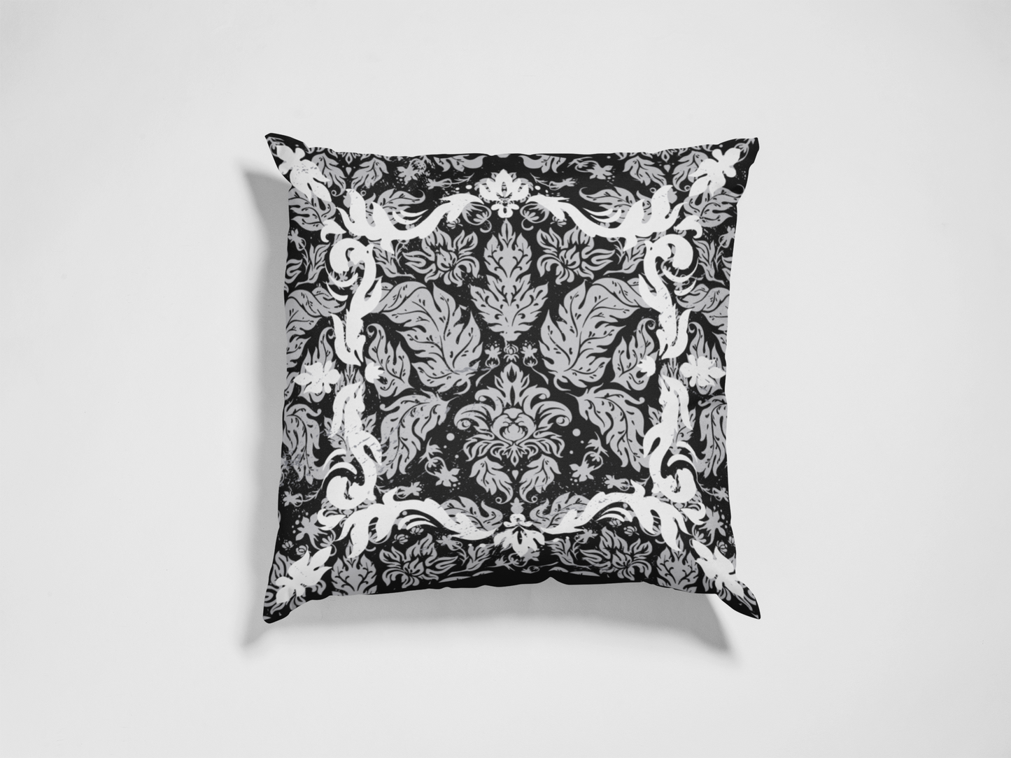 Elegant Damask Throw Pillow, Sophisticated Decor Cushion for Living Room, Bedroom, Wedding Gift, Home Comfort, Decorative Accent