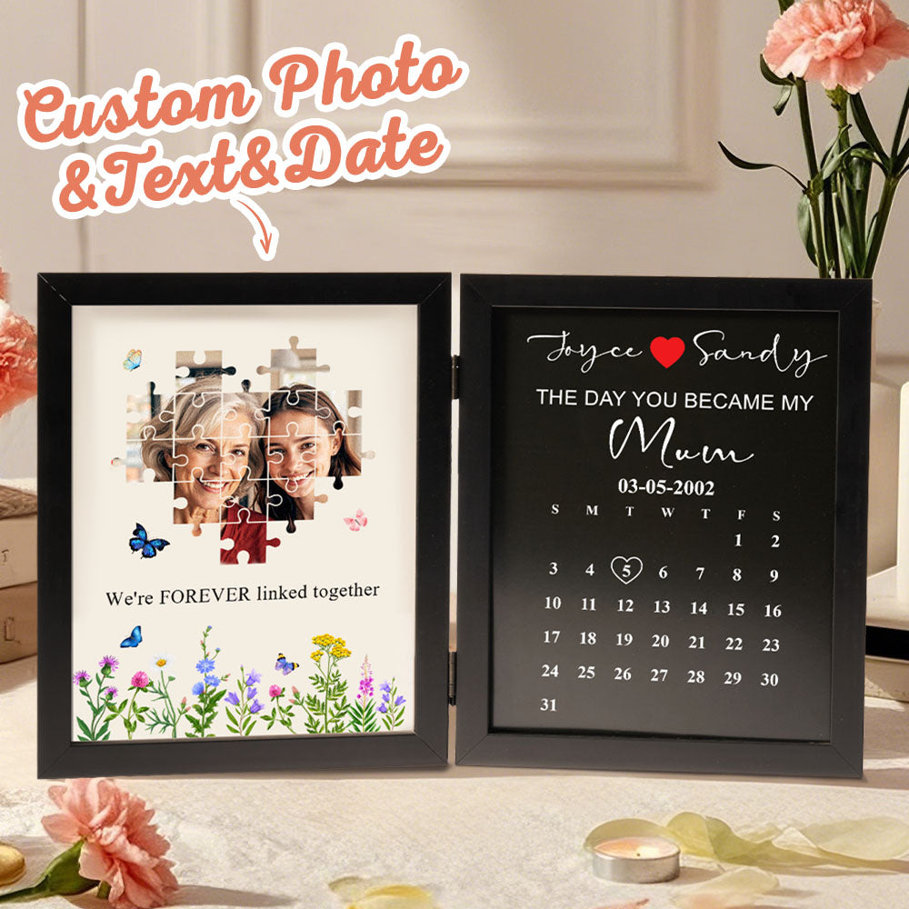 Personalized Mother's Day Photo Frame for Mom, Custom photo and text, Resin frame
