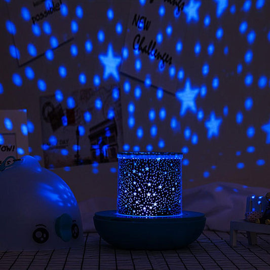 Lucky Fish LED Star Projector Night Light projecting blue starry sky, room decor and gift