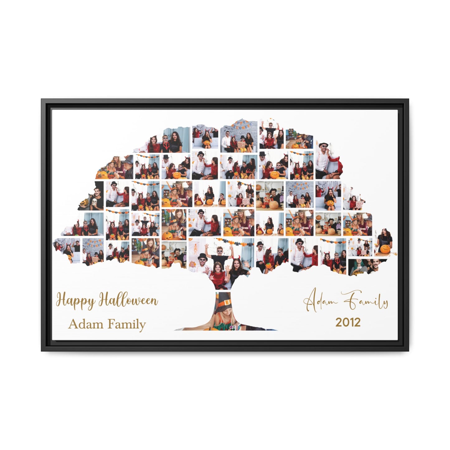 Personalized Family Tree Canvas Art, Home Decor, Family Gift, Custom Wall Art, Keepsake Decor, Holiday Decoration, Photo Collage