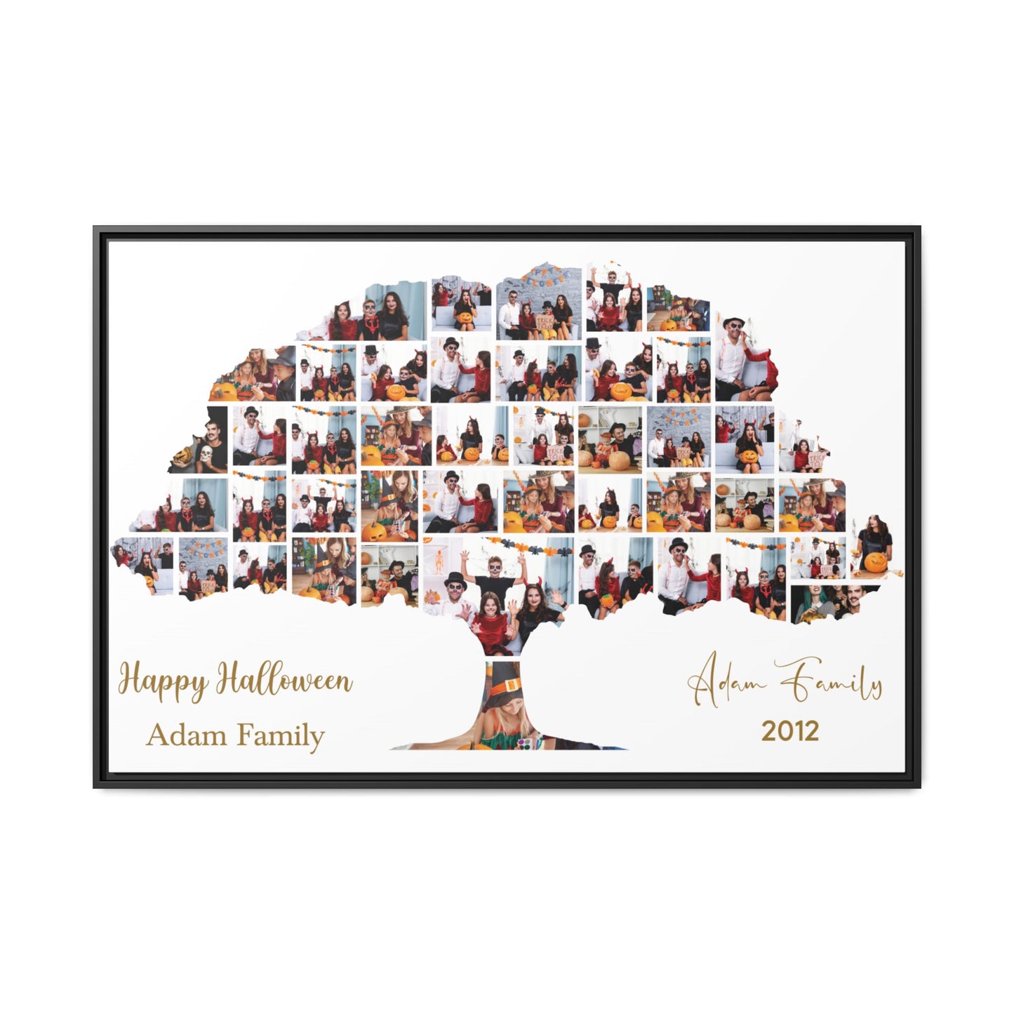 Personalized Family Tree Canvas Art, Home Decor, Family Gift, Custom Wall Art, Keepsake Decor, Holiday Decoration, Photo Collage
