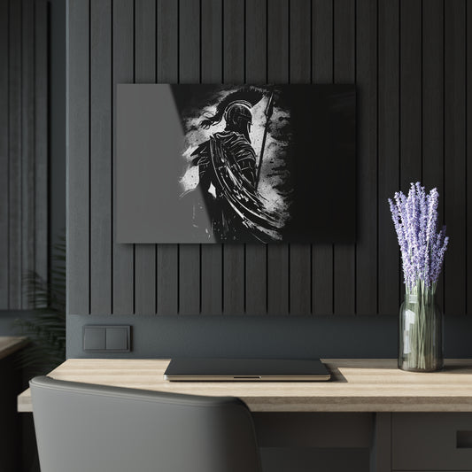 Heroic Knight Acrylic Wall Art, Fantasy Decor, Modern Home Wall Art, Perfect for Gaming Room, Unique Gift, Cleat Hanging Art