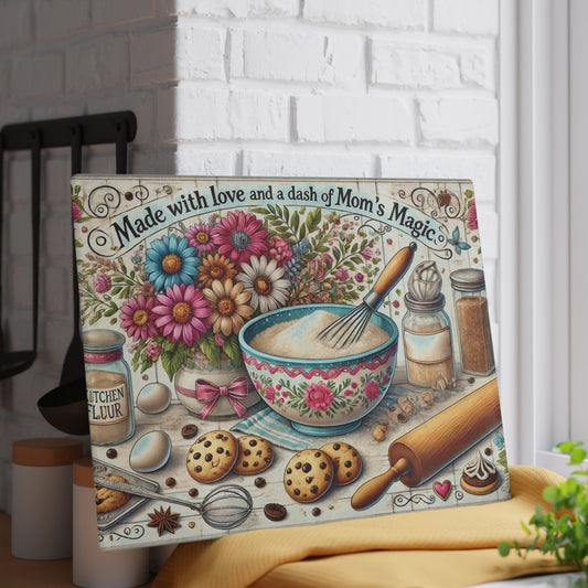 Charming Kitchen Glass Cutting Board | Made with Love Design | Perfect for Gift Giving, Baking Enthusiasts, Home Decorating, Mother's [...]