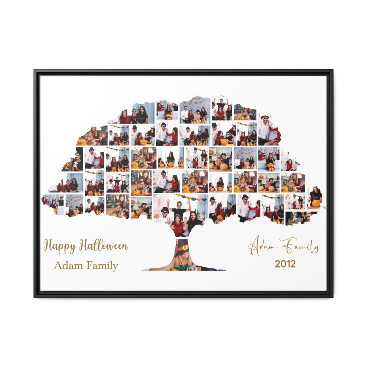 Personalized Family Tree Canvas Art, Home Decor, Family Gift, Custom Wall Art, Keepsake Decor, Holiday Decoration, Photo Collage