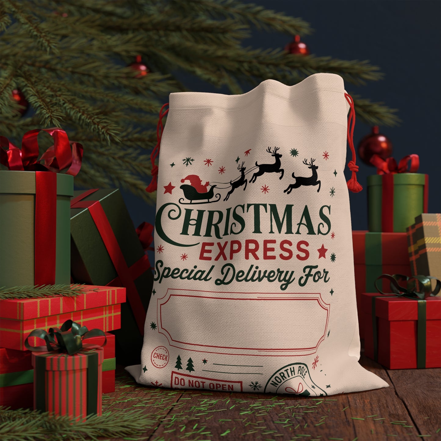 Christmas Gift Bag - Special Delivery for Santa's Express
