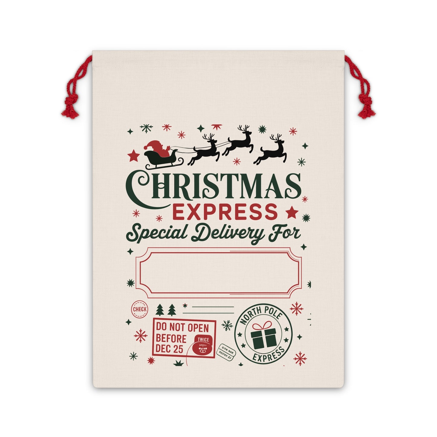 Christmas Gift Bag - Special Delivery for Santa's Express