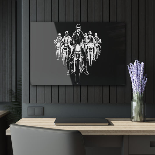 Acrylic Print Bikers Convoy French Cleat Hanging