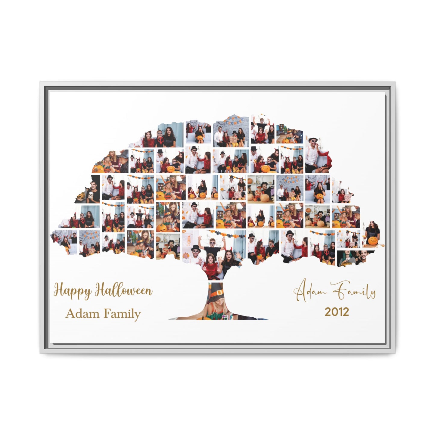 Personalized Family Tree Canvas Art, Home Decor, Family Gift, Custom Wall Art, Keepsake Decor, Holiday Decoration, Photo Collage