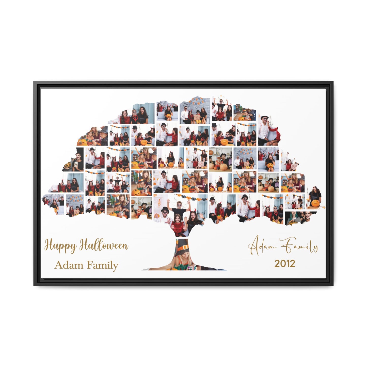 Personalized Family Tree Canvas Art, Home Decor, Family Gift, Custom Wall Art, Keepsake Decor, Holiday Decoration, Photo Collage