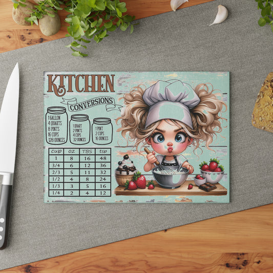 Charming Kitchen Cutting Board, Whimsical Glass Cutting Board, Kitchen Gift, Cooking Conversion Board, Fun Kitchen Decor, Unique Gift [...]