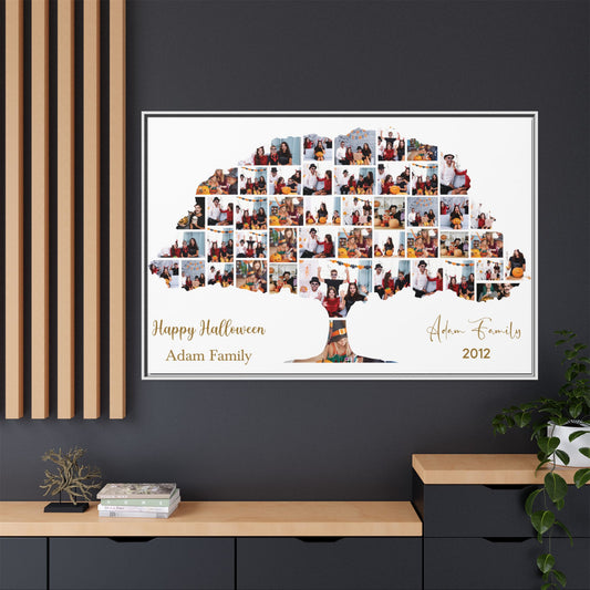 Personalized Family Tree Canvas Art, Home Decor, Family Gift, Custom Wall Art, Keepsake Decor, Holiday Decoration, Photo Collage