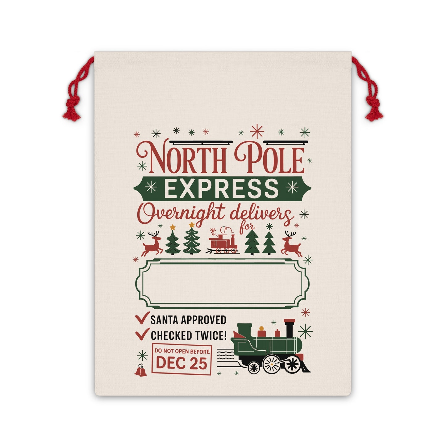 North Pole Express Christmas Gift Bag