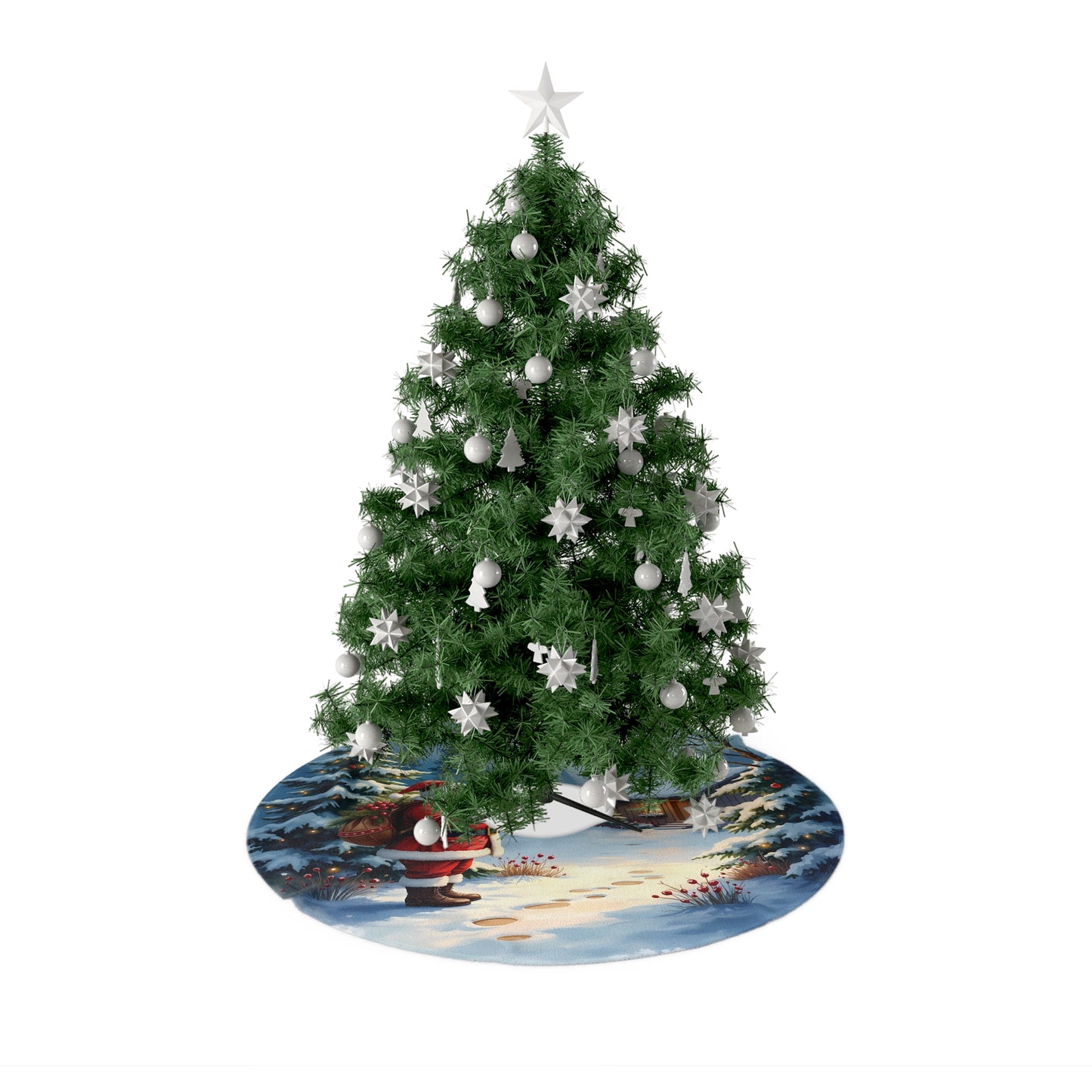 Festive Winter Christmas Tree Skirt - Embrace the Holiday Spirit