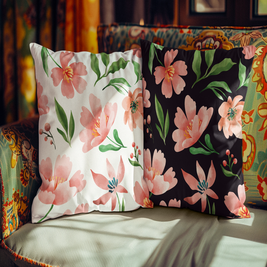 Floral Square Pillow