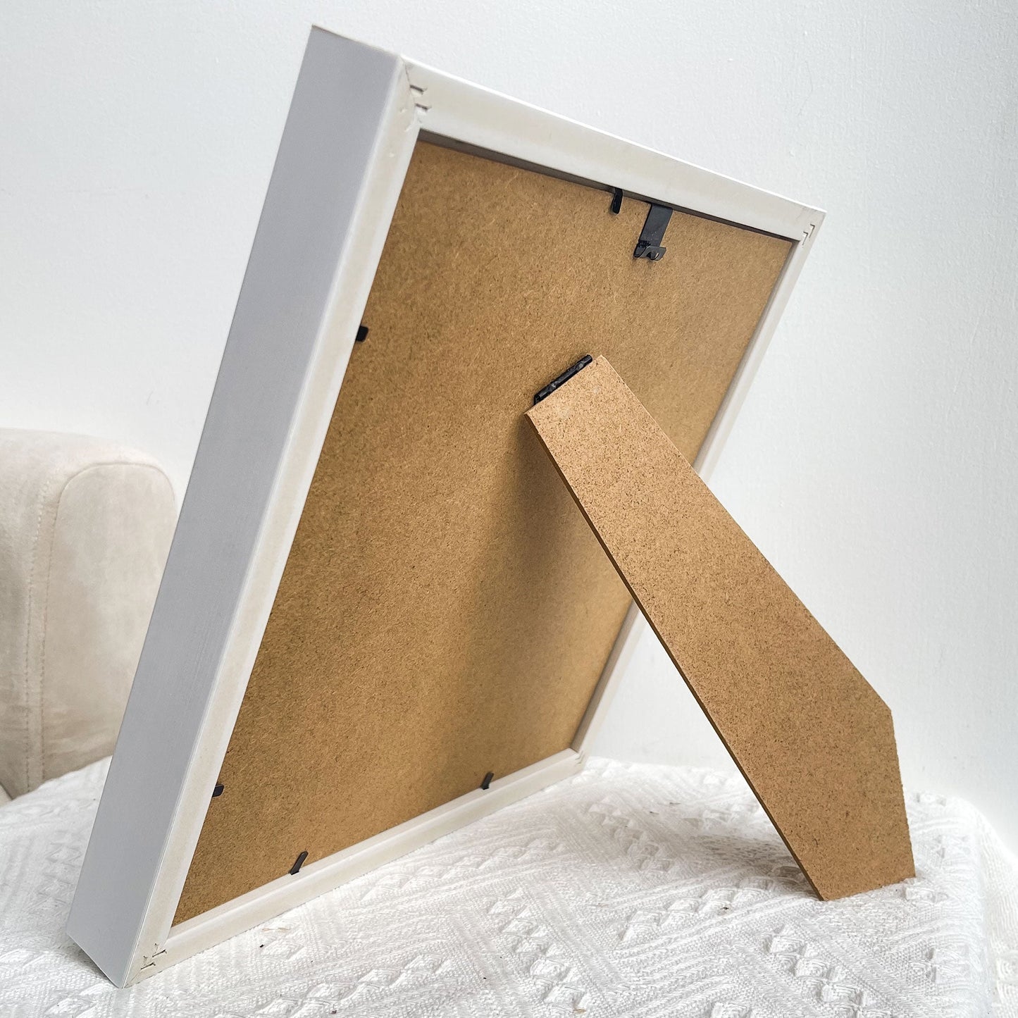 White framed Mother's Day shadow box with MDF back and stand.