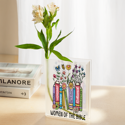 Acrylic Book Vase woman of the bible