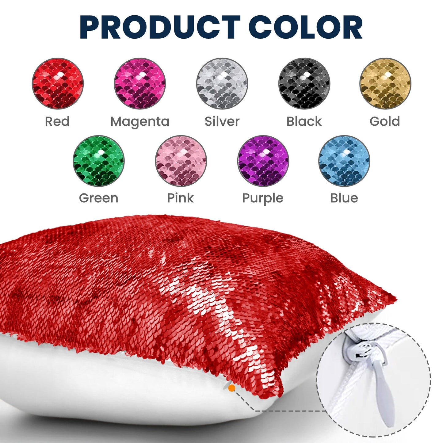 Red sequin Welcome To Poundtown pillow, product color options, couples gift, reversible sequins, 16 inches