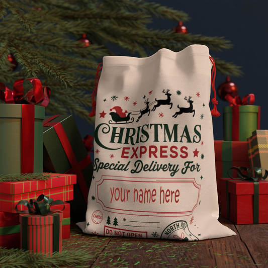 Christmas Gift Bag - Special Delivery for Santa's Express