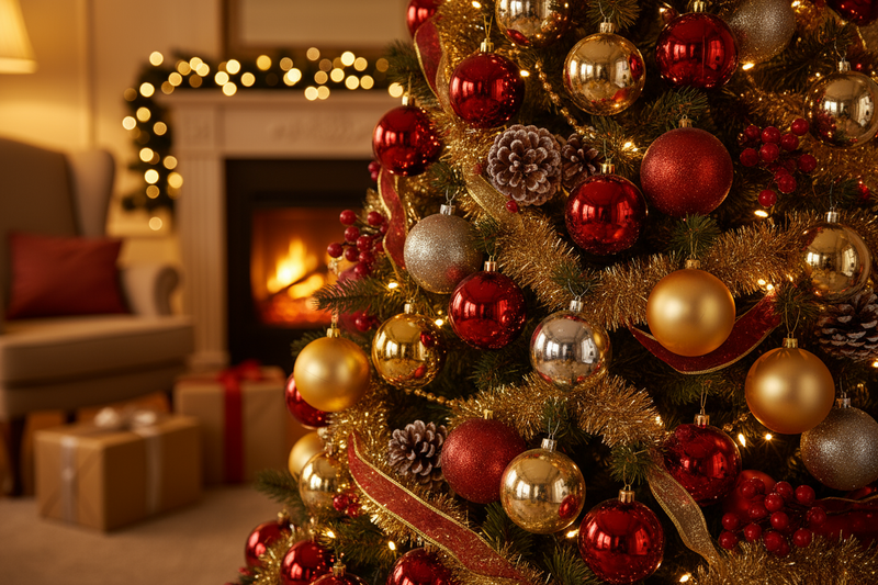 Christmas Ornaments with tree