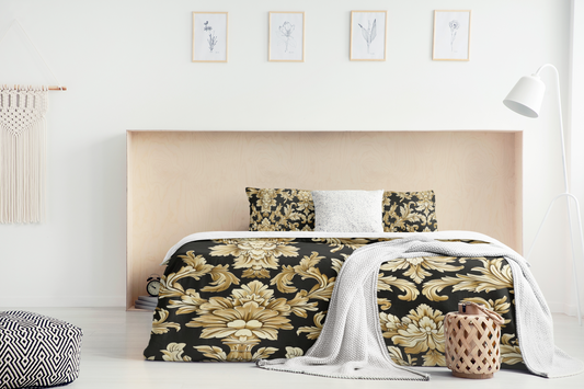 midnight gold bedding set