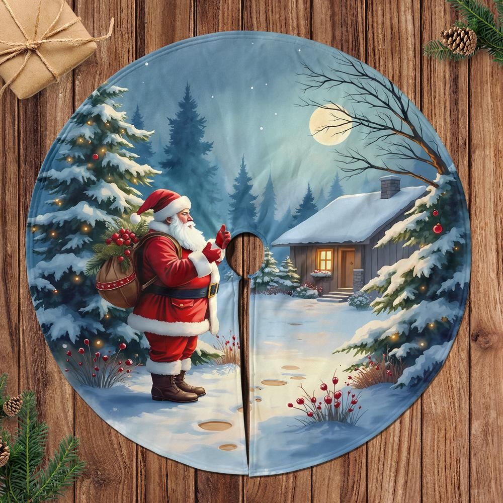 Festive Winter Christmas Tree Skirt - Embrace the Holiday Spirit